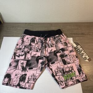 Seven Souls Boy’s Comic Panel Graphic Shorts Pink Black NWT Size 8